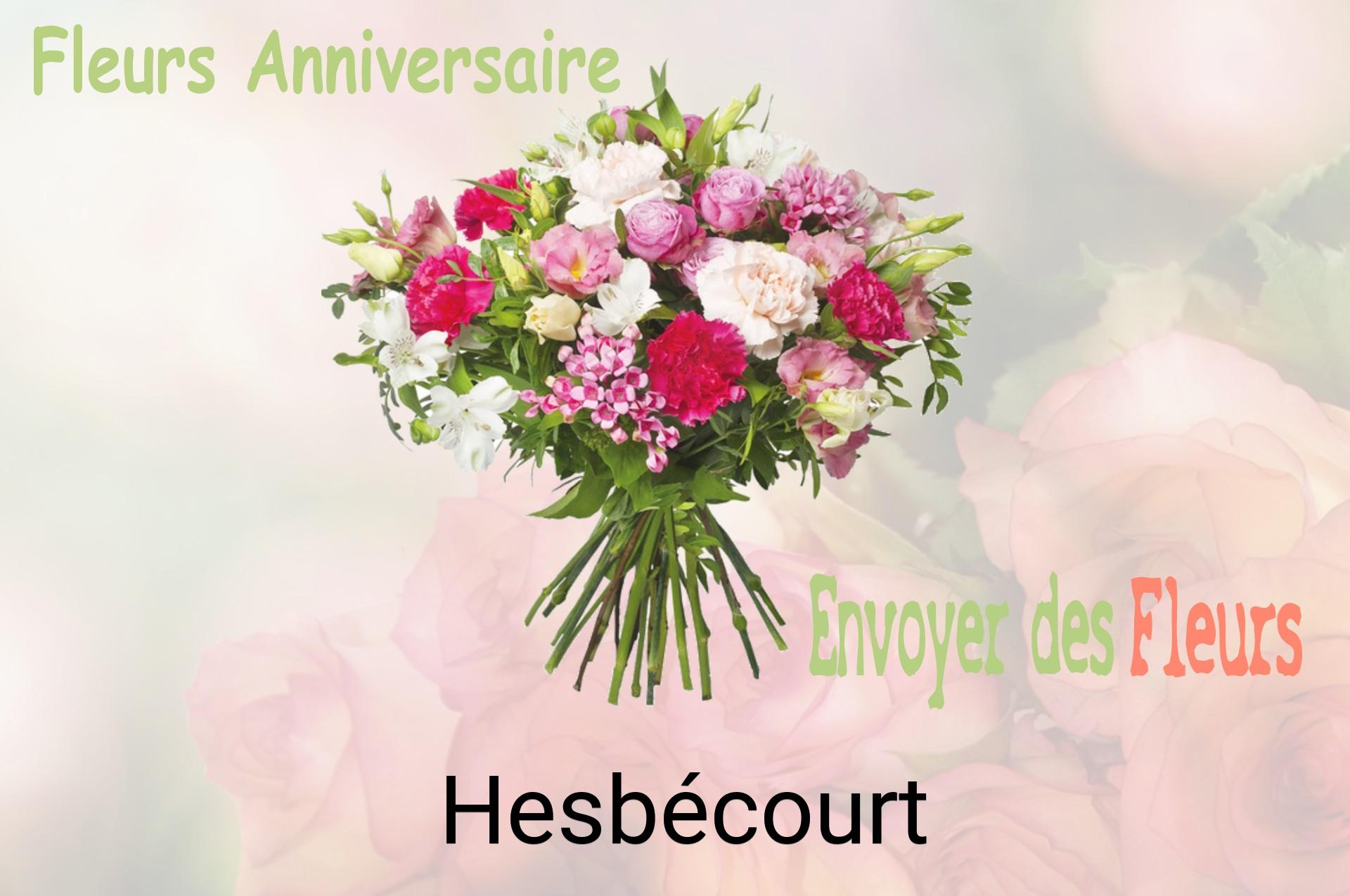 Bouquet de fleurs d’anniversaire livré à Hesbécourt