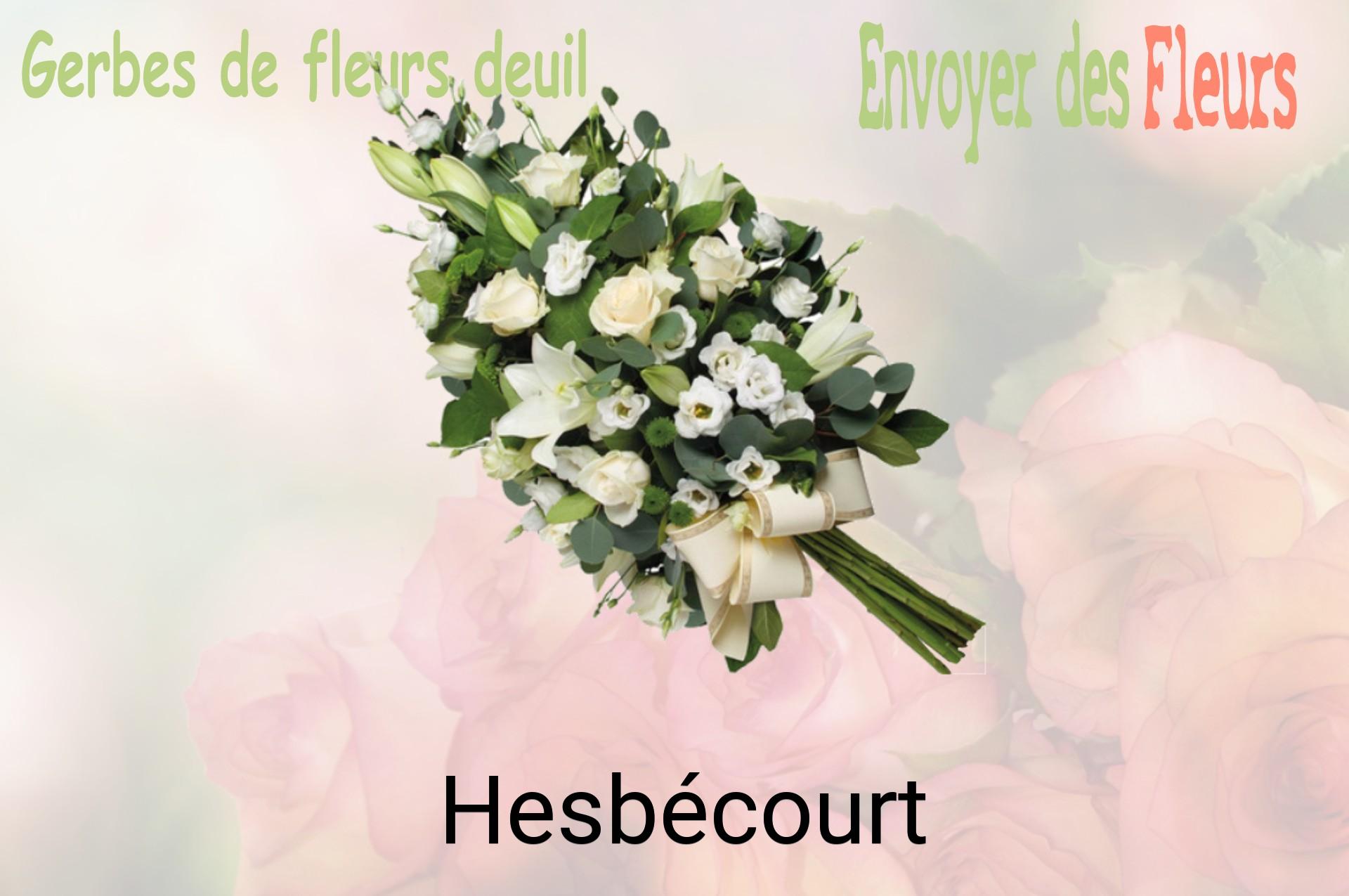 Gerbe de fleurs de deuil livrée à Hesbécourt
